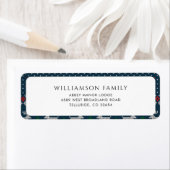 Rustieke gebreide stijl kerst terug adres etiket (Insitu)