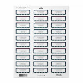 Rustieke gebreide stijl kerst terug adres etiket (Full Sheet)