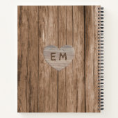 Rustieke Gegraveerde Hart Trouw Bruidsfeest FOTOS Notitieboek (Achterkant)