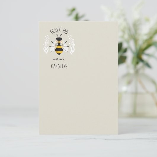 Rustieke geïllustreerde bij plat dank u nota Kaart (Staand voorkant)