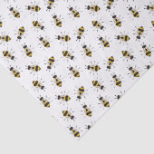 Rustieke geïllustreerde Bumble Bee Gift Wrap Tissuepapier (Detail)