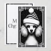  rustieke geïnspireerde poedel kerst Kaart (Voorkant / Achterkant)