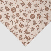 Rustieke gele kerstkoekjes patroon tissuepapier (Detail)