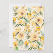 Rustieke Gele zonnebloem bloemenboog chique bruilo Kaart (Achterkant)