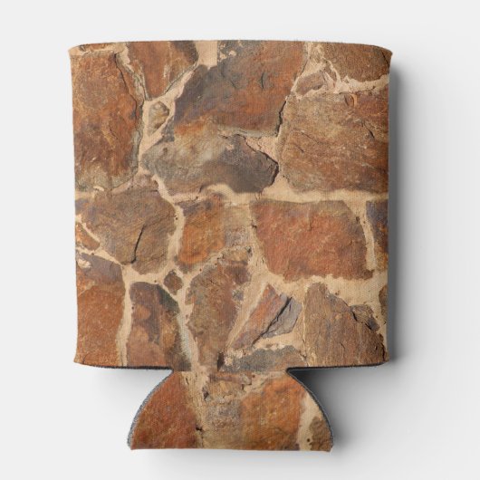 Rustieke geologie Stenen Muur Structuur met Naam Blikjeskoeler (Achterkant)