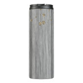 Rustieke gepersonaliseerde krans Floral Glitter br Thermosbeker (Achterkant)