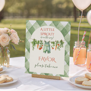 Rustieke Geslacht Neutrale Spruit Baby Shower Favo Poster