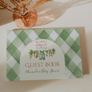 Rustieke Geslachtsneutrale Spruit Baby Shower Acti Gastenboek