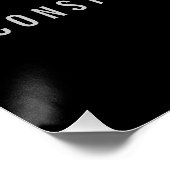 Rustieke gestempelde Logo op zwarte constructie Perfect Poster (Hoek)