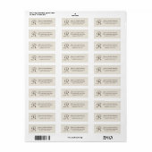 Rustieke gestructureerde naam en adreslabel Monogr Etiket (Full Sheet)