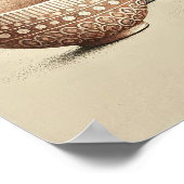 Rustieke getextureerde keramische schalen met boho poster (Hoek)