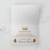 Rustieke Geweien Herfst Bladeren Boho Trouw THANK Bedankkaart (Binnen)