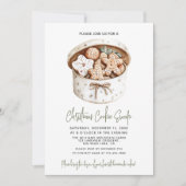 Rustieke Gingerbread Christmas Cookie Swap Party Kaart (Voorkant)