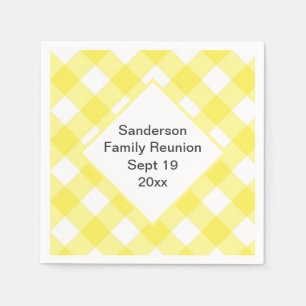 Rustieke Gingham Family Reunion Custom Servet