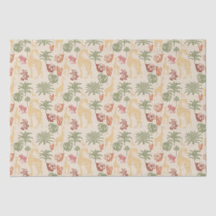 Rustieke Giraffe Floral Tissuepapier