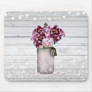 Rustieke Glamour Hout & Bourgondische Bloemen in M Muismat