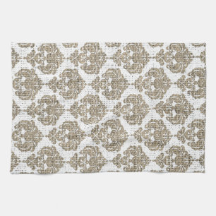 Rustieke Glamour Jute Royal Damast Moderne Stijl Theedoek