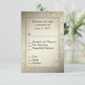 Rustieke Glitter RSVP met entree-opties X (Staand voorkant)
