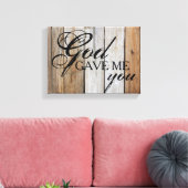 Rustieke God gaf me je schilderij Canvas Afdruk (Insitu (Woonkamer))
