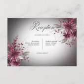 Rustieke Gothic Black & Bourgogne Halloween Recept Informatiekaartje (Voorkant)