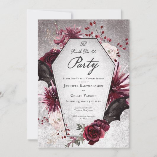 Rustieke Gothic Til Death Do Us Party Koppels Douc Kaart (Voorkant)