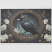 Rustieke Gotische Crow Decoupage Tissuepapier (Voorkant)
