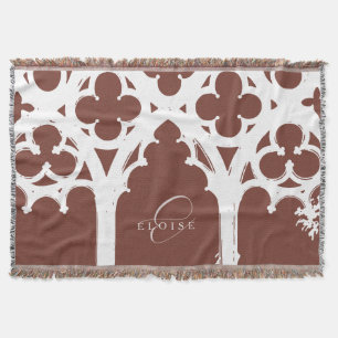 Rustieke gotische raam calligrafie terracotta deken