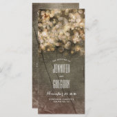 Rustieke Gouden Strijklichten Trouwprogramma's Programma (Voorkant / Achterkant)