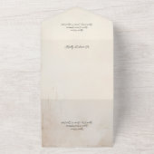 Rustieke Gouden Zonnebloemen QR Code All In One Uitnodiging (Buitenkant)