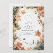 Rustieke Grapevine herfstbruiloft Save The Date (Voorkant)