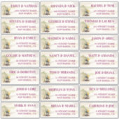 Rustieke Grapevine Wedding Guest Adresetiketten Sticker (Voorkant)