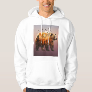 Rustieke Grizzlybeer Hoodie