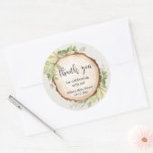 Rustieke groene bos babyshower ronde sticker (Envelop)