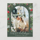 Rustieke groene botanische gebladerte boog 1Photo Briefkaart (Voorkant)