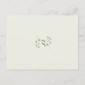 Rustieke groene chic monogram dopen uitnodiging (Achterkant)