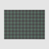 Rustieke groene en zwarte Buffalo Plaid vakantie Tissuepapier (Voorkant)