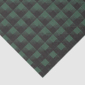 Rustieke groene en zwarte Buffalo Plaid vakantie Tissuepapier (Detail)