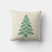 Rustieke groene geruite dennenboom Kerst  Kussen (Voorkant)