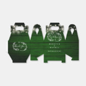 Rustieke groene houten slingerlichtjes bloemige br bedankdoosjes (Uitgevouwen)