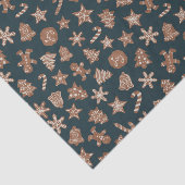 Rustieke groene kerstkoekjes patroon tissuepapier (Detail)