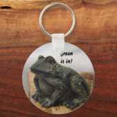 rustieke groene kikker sleutelhanger (Voorkant)
