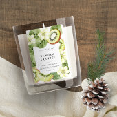 Rustieke Groene Kiwi Fruit Waterverf Fruitige Kaar Voedselcontainer Etiket