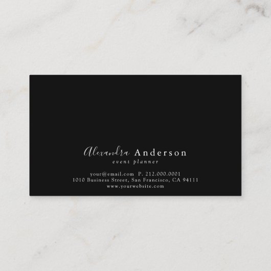  rustieke groene krans zwart Visitekaartje (Achterkant)