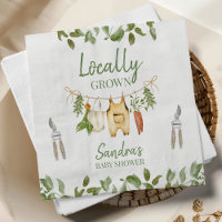 Rustieke groene lokaal geteelde babyshower