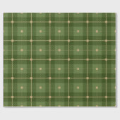 Rustieke groene ruit cadeaupapier (Vlak)