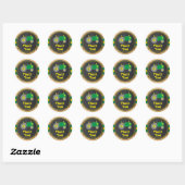 Rustieke Groene Tractor Dank u Favor Sticker (Vel)