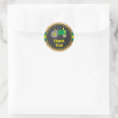 Rustieke Groene Tractor Dank u Favor Sticker (Tas)