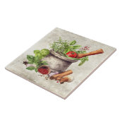 Rustieke groenten Kruiden Faux Textuur Keuken Tegeltje (Zijkant)