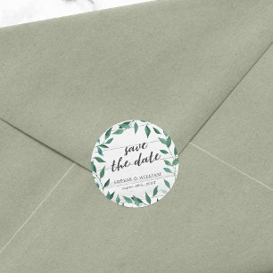 Rustieke Groenvoorziening Datum van Redding Ronde Sticker