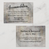 Rustieke Grunge bruiloft accommodaties Insert Kaar Informatiekaartje (Voorkant / Achterkant)